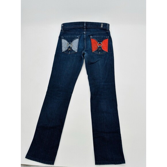 7 For All Mankind Denim - 7 For All Man Kind y2k Jeans Women Size 26‎ Straight Leg Low Rise Blue pocket
